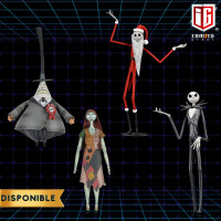 The Nightmare Before Christmas (Tim Burton's) - Ultimate Jack Skelling - Santa Jack - Sally - Mayor Of Halloween Town (Set Of 4)